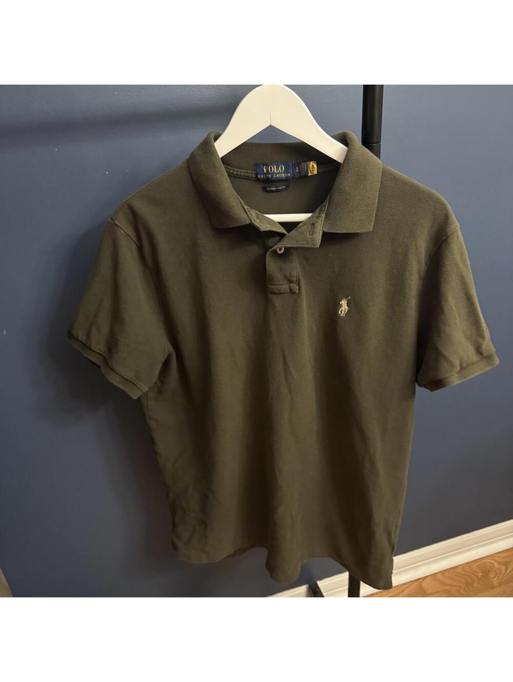 Polo Ralph Lauren Polo Shirt Custom Slim Fit Mesh XL Green (Authenticated)